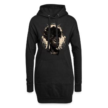 Juneteenth Queen - Fière Afro Woman Black History - Sweat-shirt à capuche long Femme - noir - Devant