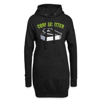 Salons funéraires Undertakers - Sweat-shirt à capuche long Femme - noir - Devant