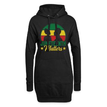 Juneteenth Matters African American Black 1865 - Hoodie-Kleid - Schwarz - Vorne