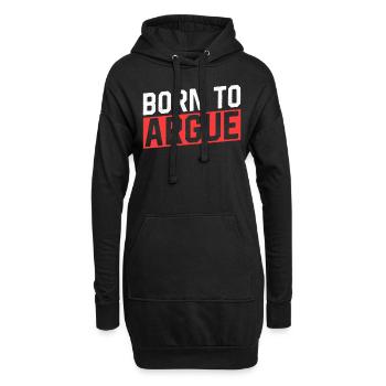 Geboren Um Zu Argumentieren Argument Anwalt - Hoodie-Kleid - Schwarz - Vorne