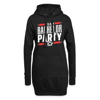 Team Junggesellenabschied Junggeselle Braut - Hoodie-Kleid - Schwarz - Vorne