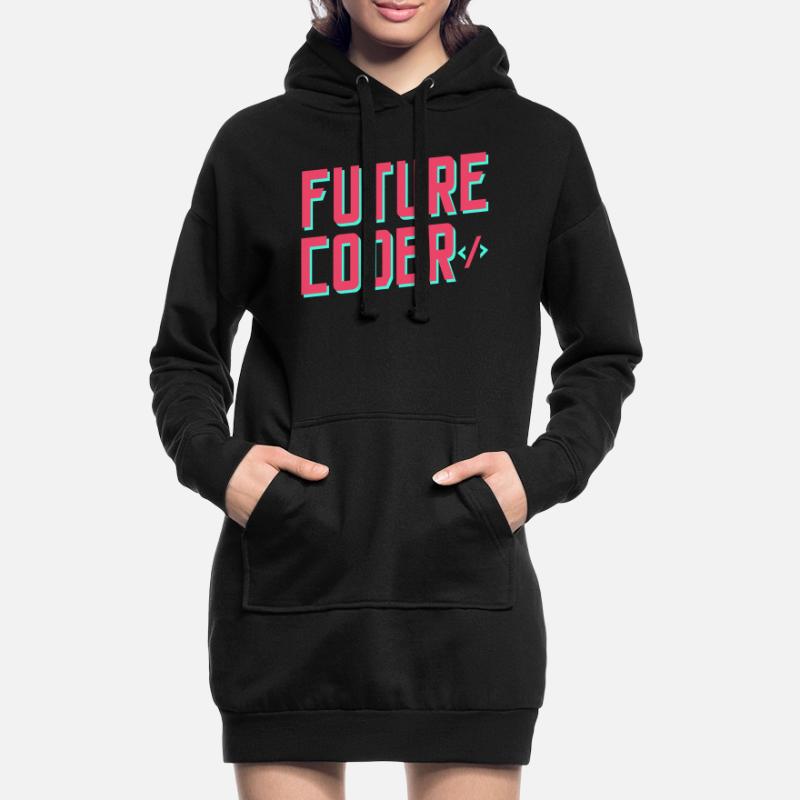 Programmeur de code de codage du futur codeur Sweat-shirt à capuche long Femme