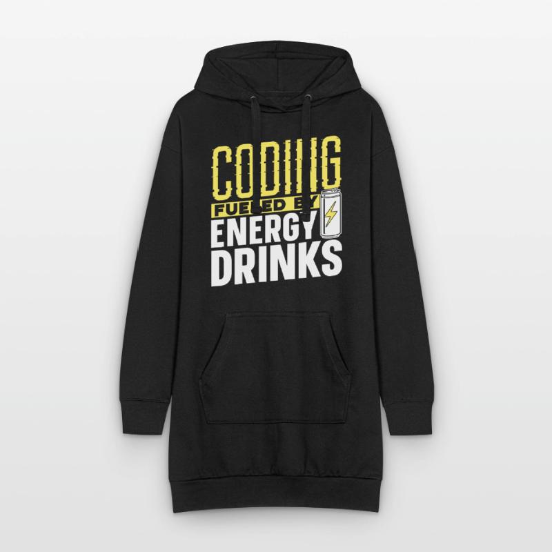 Programmation avec le code de codage des boissons énergisantes Sweat-shirt à capuche long Femme
