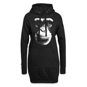 Funny Monkey T-Shirt - Sweat-shirt à capuche long Femme - noir - Devant