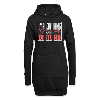 Ich Erhole Mich Bitte Nicht Stören Erholung - Hoodie-Kleid - Schwarz - Vorne