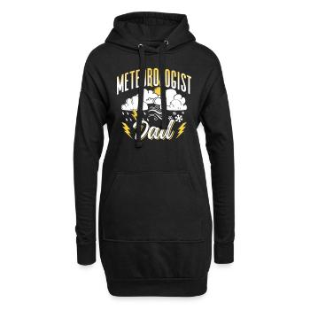 Météorologue Papa Météorologie - Sweat-shirt à capuche long Femme - noir - Devant