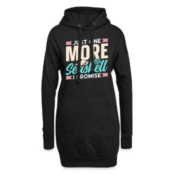 Nur Noch Eine Muschel Ich Verspreche Es Muscheln - Hoodie-Kleid - Schwarz - Vorne