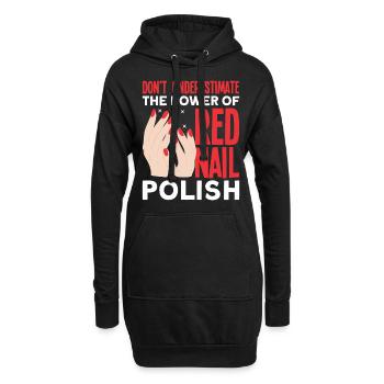 Nagellack Nageldesign Manicure Nagelstudio Nails - Hoodie-Kleid - Schwarz - Vorne