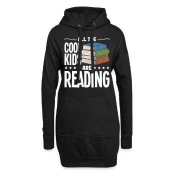 Rat de bibliothèque Livres Lire Livre Rat de bibliothèque - Sweat-shirt à capuche long Femme - noir - Devant