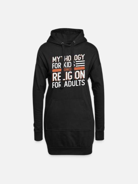 Atheist Atheism Anti Church Anti Religion - Hoodie Dress - black