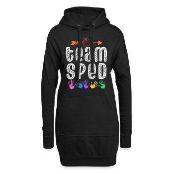 Équipe Enseignants en éducation spécialisée Profession d’éducateur spécialisé - Sweat-shirt à capuche long Femme - noir - Devant