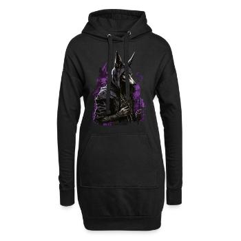 Anubis Totengott Futuristisch Geschenk - Hoodie-Kleid - Schwarz - Vorne