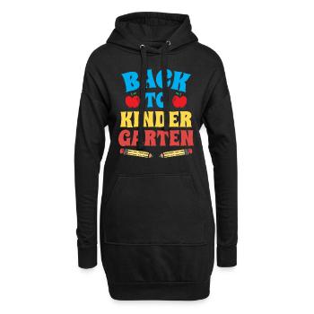 Zurück Zum Kindergarten Süß Sprüche Kinder Humor - Hoodie-Kleid - Schwarz - Vorne