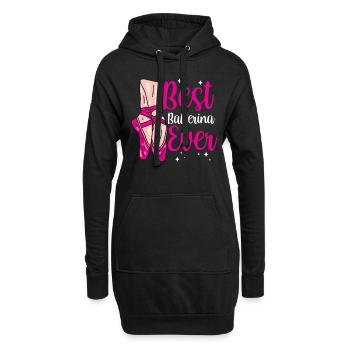 Beste Ballerina Aller Zeiten Tänzerin Ballett - Hoodie-Kleid - Schwarz - Vorne