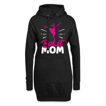 Ballett Mama Tänzerin Balletttänzer Ballerina - Hoodie-Kleid - Schwarz - Vorne