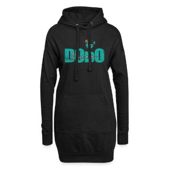 Dodo Lover Vogel aus Mauritius - Hoodie-Kleid - Schwarz - Vorne