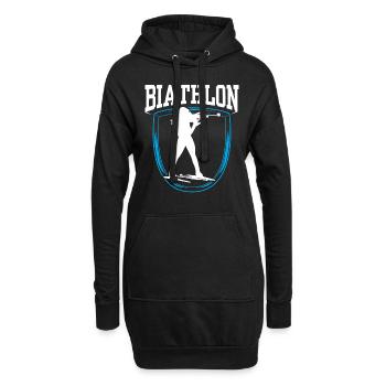 Biathlon Biathlète Biathlons Biathlète Sport - Sweat-shirt à capuche long Femme - noir - Devant