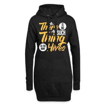 Apiculteurs Abeilles Abeilles mellifères Apiculture - Sweat-shirt à capuche long Femme - noir - Devant