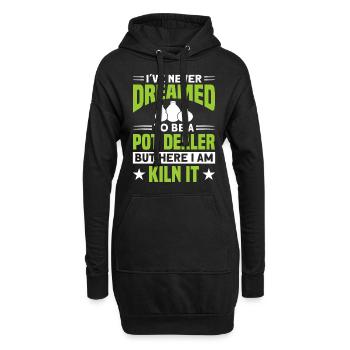 Poterie Töpfern Töpfer Töpferei - Sweat-shirt à capuche long Femme - noir - Devant