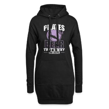 Pilates and Beer that's why I'm here Powerhouse - Hoodie Dress - black - Front