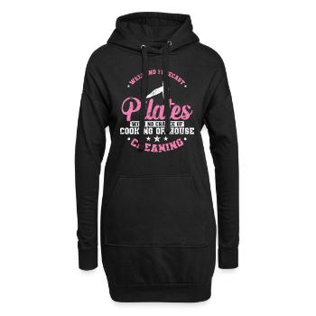 Weekand Forecast Pilates no Cooking no Cleaning - Hoodie Dress - black - Front