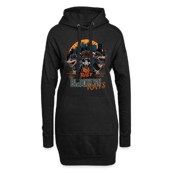 Peste des rats à Brooklyn à New York - Sweat-shirt à capuche long Femme - noir - Devant