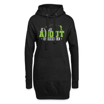 It's all about Cornhole Spiel Hobby - Hoodie-Kleid - Schwarz - Vorne