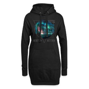 Limited Edition 1985 April Geburtstag Polarlicht - Hoodie-Kleid - Schwarz - Vorne
