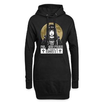 Blass und stolz, Baby! - Moontanisch Gotisch - Hoodie-Kleid - Schwarz - Vorne