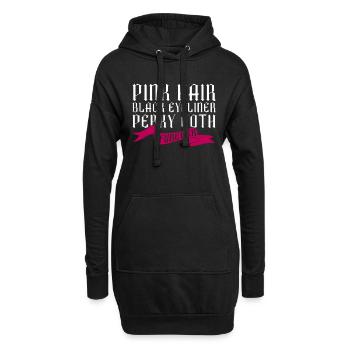 Rosa Haare Schwarzer Eyeliner - Perky Goth Forever - Hoodie-Kleid - Schwarz - Vorne