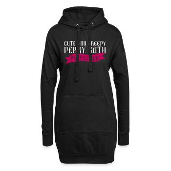 Mignon et effrayant Perky Goth Perfection Goth - Sweat-shirt à capuche long Femme - noir - Devant