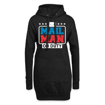Postbote Briefträger Brief Paketdienst Geschenk - Hoodie-Kleid - Schwarz - Vorne