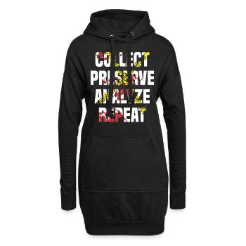 Criminalistique Criminalistique - Sweat-shirt à capuche long Femme - noir - Devant