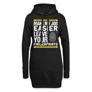 Criminalistique Criminalistique - Sweat-shirt à capuche long Femme - noir - Devant