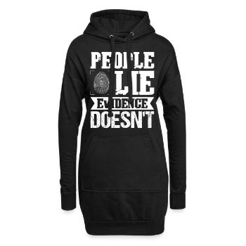 Criminalistique Criminalistique - Sweat-shirt à capuche long Femme - noir - Devant