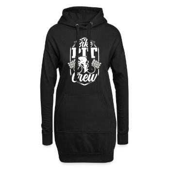Fahrrad-Boxencrew Radrennfahrer Radrennen - Hoodie-Kleid - Schwarz - Vorne