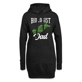 Biologe Papa Biologielehrer Biologin Biologie - Hoodie-Kleid - Schwarz - Vorne