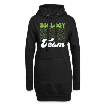 Biologie Team Biologin Biologe Biologielehrer - Hoodie-Kleid - Schwarz - Vorne