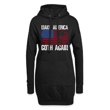 Macht Amerika wieder gothisch - Gothic - Hoodie-Kleid - Schwarz - Vorne
