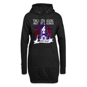 #Babybat - Baby Bat Gothic Goth Grufti Spruch - Hoodie-Kleid - Schwarz - Vorne