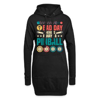 Flipper Retro Pinball Flipperautomat Bumper - Hoodie-Kleid - Schwarz - Vorne