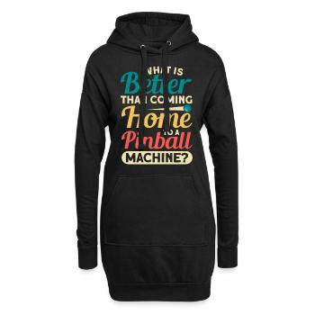 Flipper Retro Pinball Flipperautomat Bumper - Hoodie-Kleid - Schwarz - Vorne