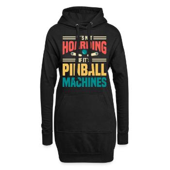 Flipper Retro Pinball Flipperautomat Bumper - Hoodie-Kleid - Schwarz - Vorne