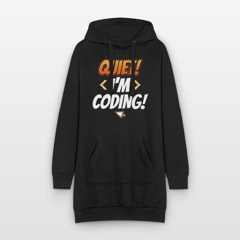 Programmation Silent I Programmation Codeur Programmation Sweat-shirt à capuche long Femme