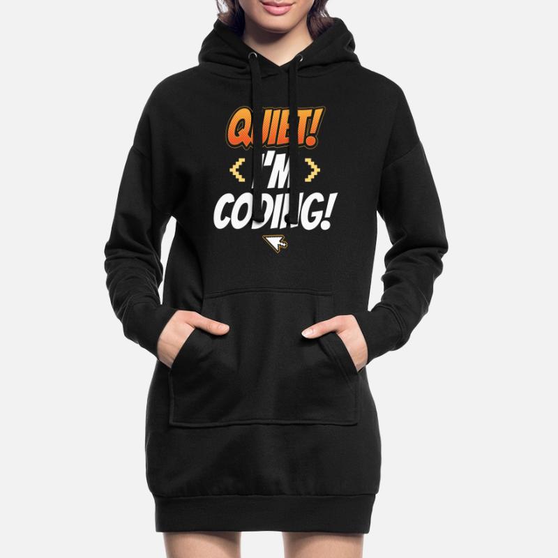 Programmation Silent I Programmation Codeur Programmation Sweat-shirt à capuche long Femme
