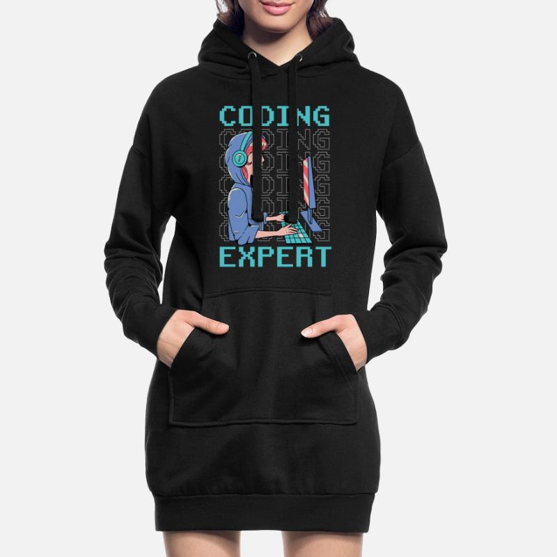 Programmeur Codeur Expert en programmation Sweat-shirt à capuche long Femme