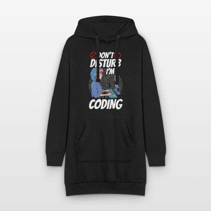 Stören Sie Nicht: Ich Programmiere Coding Coder Hoodie-Kleid