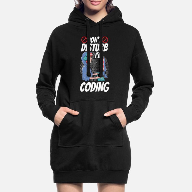 Stören Sie Nicht: Ich Programmiere Coding Coder Hoodie-Kleid
