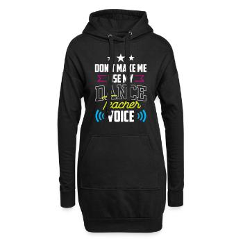 Mon professeur de danse Professeur de danse École de danse Professeur de danse - Sweat-shirt à capuche long Femme - noir - Devant
