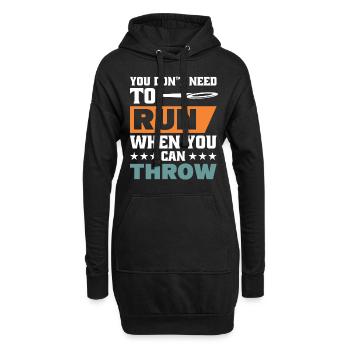 Diskuswurf Diskuswerfer Leichtathletik Diskus - Hoodie-Kleid - Schwarz - Vorne